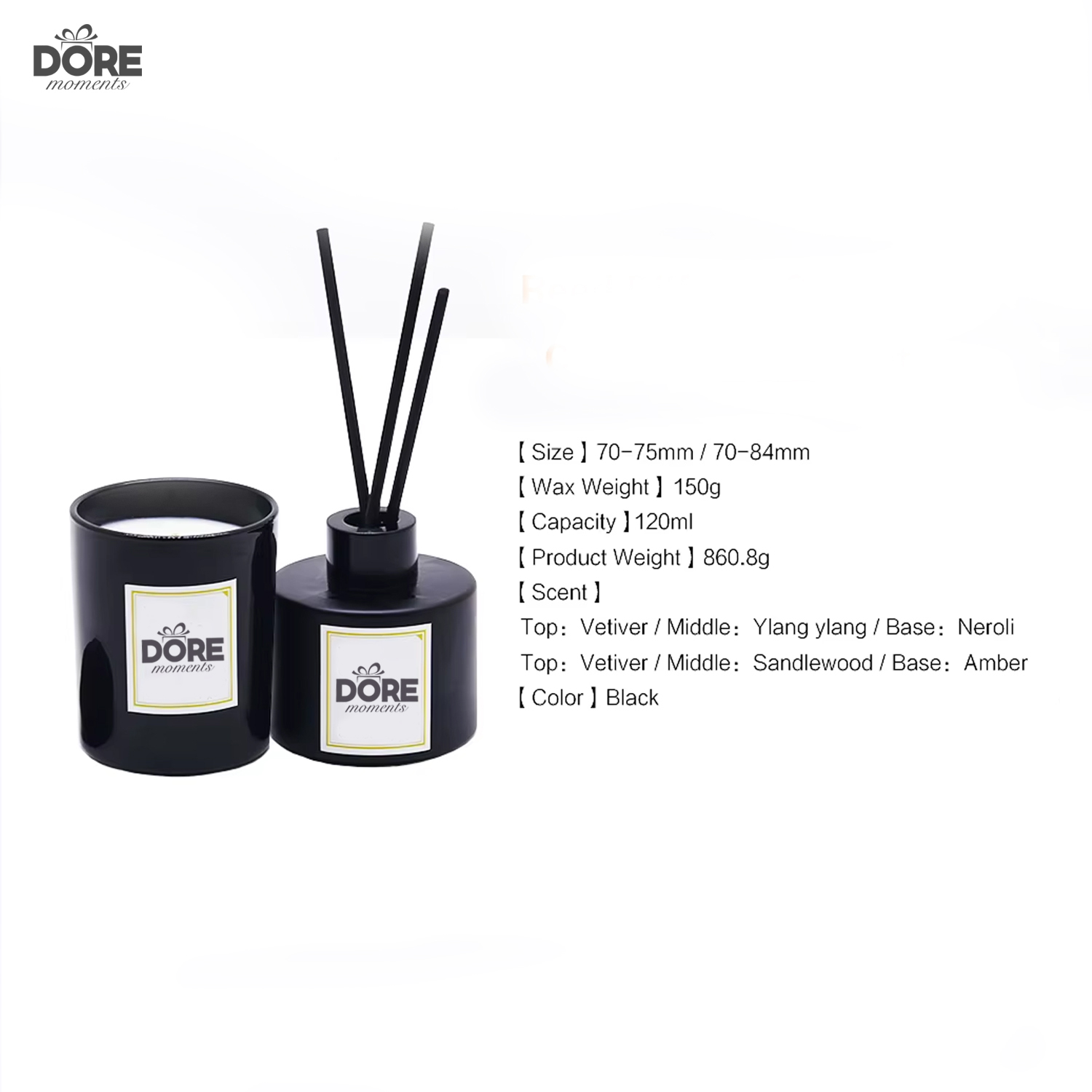 Luxury Candle & Reed Diffuser Gift Set (Lavender)