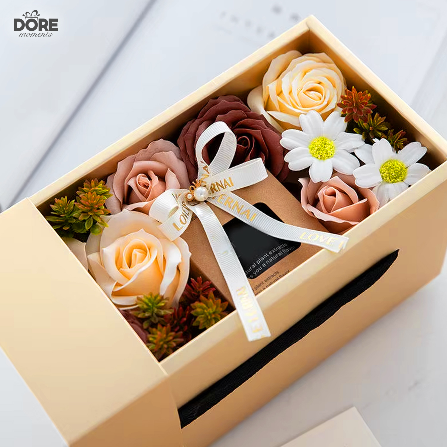 Candle Gift Set with Roses